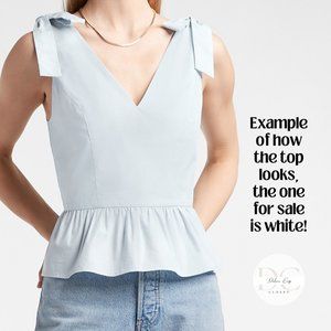 EXPRESS Bow Strap White Tank Size XS